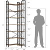 GAOMON Corner Bookshelf,L-Shaped Bookcase, Industrial Large Bookcases with Beaded Design Tall Display Rack Shelf for Living Room Bedroom - 4 of 4