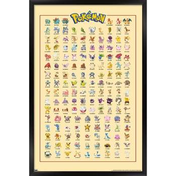 Trends International Pokémon - Kanto Grid Framed Wall Poster Prints