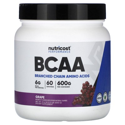 Nutricost Performance, BCAA, Grape, 1.3 lb (600 g)
