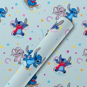American Greetings 30" 40 sq ft Lilo & Stitch Gift Wrap - 1 of 3