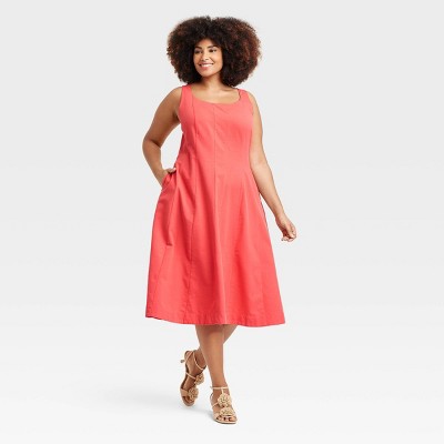Women's Corset Midi A-Line Dress - A New Day™