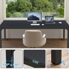 Lirago Rectangle Office Dining Table 78.7" Large Desktop Sturdy MDF Board Heavy Duty Iron Pipe Legs Industrial Style Black - 4 of 4
