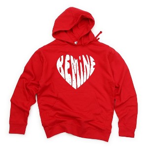 Simply Sage Market Women's Graphic Hoodie Be Mine Distressed Heart - 1 of 3