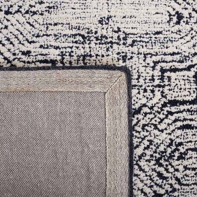 Metro Black and Ivory Hand-Tufted Wool Area Rug 8' x 10'