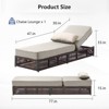 Buenhomino Outdoor Chaise Lounge Chairs with 5-inch Cushions, 5 Level Adjustable Backrest Recliner for Poolside Lounging or Patio Retreat - 4 of 4