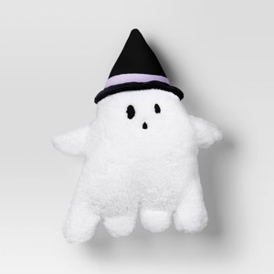 Ghost Pillow with hat white/black/purple - Hyde and EEK! Boutique™ - 1 of 4