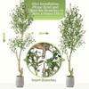 Faux Olive Tree Tall,Olive Trees Artificia Indoor with White Planter and Green Moss, Fake UV Resistant Artificial Tree - 4 of 4
