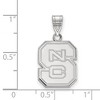 Black Bow Jewelry 14k White Gold North Carolina State Wolfpack NCAA Medium Pendant - 2 of 3