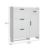 Shoe Cabinet for Entryway, Storage Cabinet with 4 Doors and 1 Drawer, Freestanding Shoes Organizer Cabinet with Doors and Shelves for Closet Hallway - 2 of 4