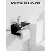 Itopfox 5-Piece Matte Black Bathroom Accessories Set, Stainless Steel Towel Bar, Towel Ring, Toilet Paper Holder, Wall Mounted - 4 of 4