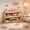 6-Cube Wooden Toy Storage Organizer - Kids Bookshelf for Playroom, Nursery, Classroom - 4 of 4