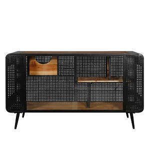 Gulches Spacious Cat House with Tempered Glass for Living Room, Corridor, Study and Other Spaces in Black - 1 of 4