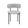 Meridian Furniture,Beacon Vegan Leather and Boucle Fabric Dining Chair, Set of 2 - 3 of 4
