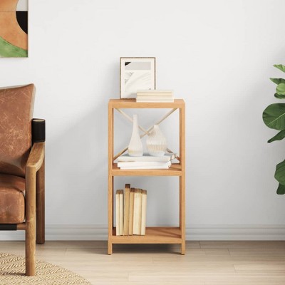 vidaXL 3-Tier Shelf 15.7 in.x11.8 in.x30.7 in. Solid Wood Oak