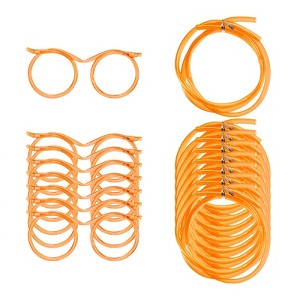 Unique Bargains Reusable Plastic Creative Eyeglasses Straws for Fun Parties 8 Pcs - 1 of 4