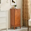 Lirago 14.4"W x12.7"D x35.7" HModern Bathroom Floor Cabinet with Adjustable Shelves Antique Brass Freestanding Storage Accent Cabinet Reddish Brown - 3 of 4