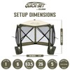 CLAM Quick-Set Venture 9 x 9 Foot Portable Pop-Up Outdoor Camping Gazebo Screen Tent 5-Sided Canopy Shelter with Stakes and Carry Bag, Green/Tan - 3 of 4