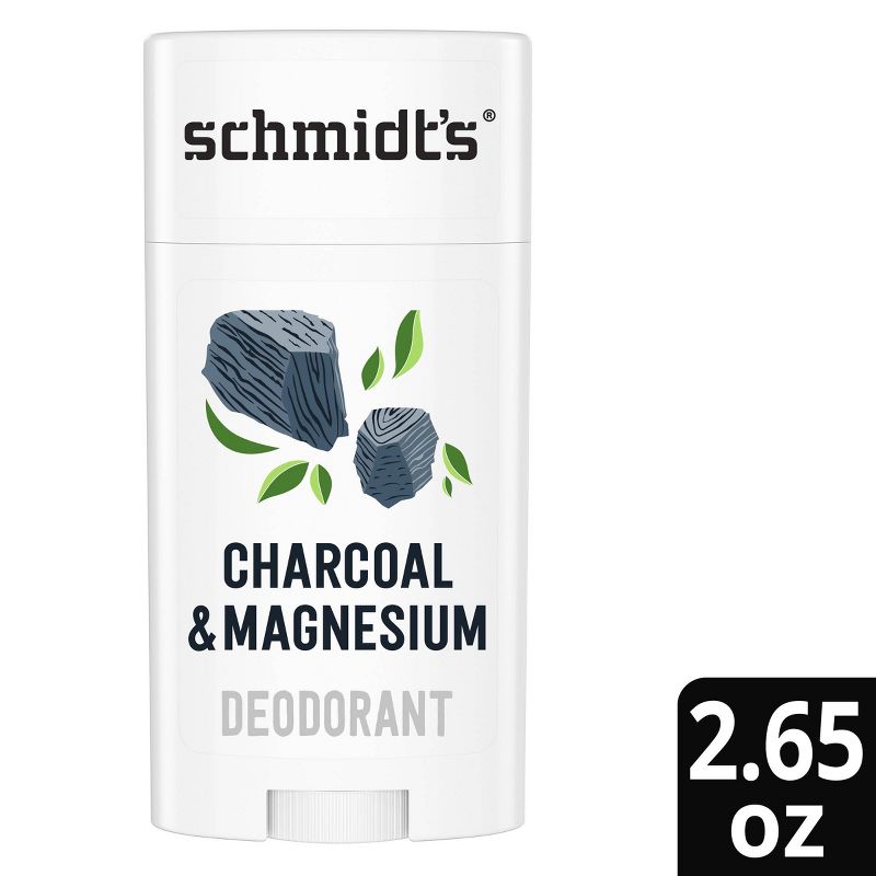 Schmidt&#39;s Charcoal + Magnesium Aluminum-Free Natural Deodorant Stick - 2.65oz, 1 of 17
