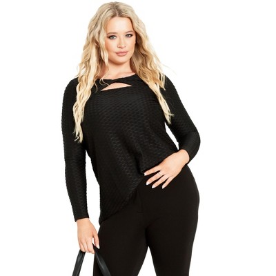 Avenue Women's Plus Size Tia Twist Top