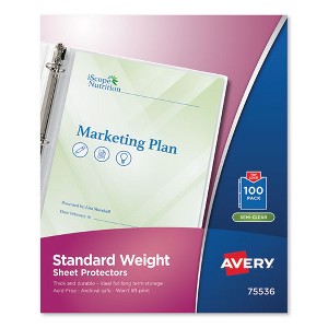 Avery Top-Load Sheet Protector - Standard, Letter - Semi-Clear - Case of 100 - 1 of 4