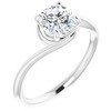 Pompeii3 3/4Ct Round Natural Diamond Solitaire Twist Engagement Ring 10k White Gold - 4 of 4