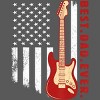 Adult Design By Humans Best Dad Ever Guitar and Flag By MINHMINH Sweatshirt - 2 of 2