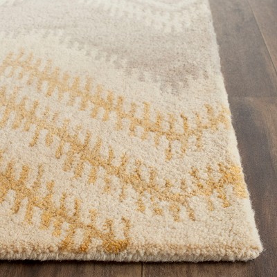 Capri Gray and Gold Hand-Tufted Wool Runner Rug