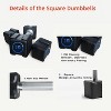 Acekool Cast Iron Dumbbells, 5.5–55lb Options, PU Coated, Anti-Slip Grip, Odorless Square Head, Fixed Dumbbell Set for Strength Training - 3 of 4