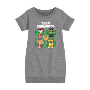 - Paw Patrol - Team Shamrock Graphic Short Sleeve Fleece Dress - 1 of 4