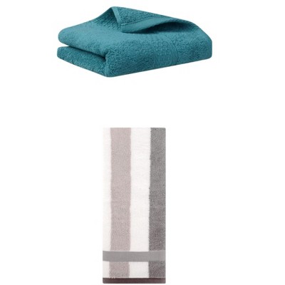 REGALWOVEN Cotton Absorbent Soft Decorative Hand Towels 13" x 30"/13" x 29" 2 Pcs