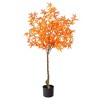 Nearly Natural 4-ft Autumn Maple Artificial Tree - 2 of 4