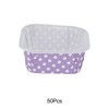 Unique Bargains Cupcake Liners Pattern Square Cup Disposable Laminated Paper 3.35"x3.35"x1.38" 50 Pcs - 4 of 4