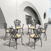 NicBex Outdoor Dining Chairs Set of 6 Aluminium Frame & Removable Cushion for Garden,Patio,Black - 2 of 4