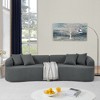 Curved Sectional Sofa in Lamb's Wool Fabric ¨C Modern Minimalist Style, Compressed (No Assembly Required), Comfy for Living Room & Bedroom - 3 of 4