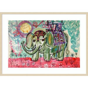 41" x 30" Elephant by Brenda Brin Booker Wood Framed Wall Art Print - Amanti Art: Giclee, Acrylic, Hardwood - 1 of 4