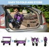 Lirago 7" Collapsible Baby Stroller Wagon 480Lbs with Canopy Mosquito Net All Terrain Wheels Adjustable Handle Purple - 4 of 4