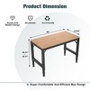 48" Heavy-Duty Adjustable Workbench for Garage, Rubber Wood Shop Table W/Rubber Pads, Hardwood Workstation Weight Capacity over 2000 Lbs - 3 of 4