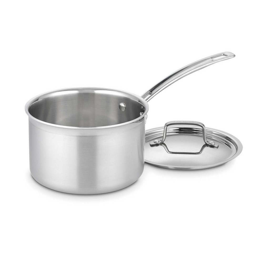 Photos - Pan Cuisinart Classic MutliClad Pro 3qt Stainless Steel Tri-Ply Saucepan with 