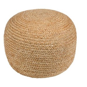 Mark & Day Hardegg 16"H x 20"W x 20"D Natural Fiber Pouf - 1 of 4