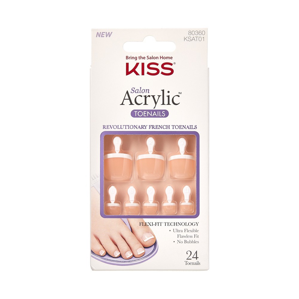 KISS Products Salon Acrylic Toe Nails - Walk Away - 31ct