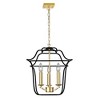 CWI Lighting Tudor 3 Light Pendant With Satin Gold & Black Finish - 3 of 4