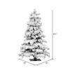 Vickerman Flocked Spruce Alpine Artificial Christmas Tree - 3 of 4