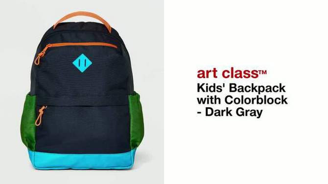 Kids&#39; Backpack with Colorblock - art class&#8482; Dark Gray, 2 of 6, play video