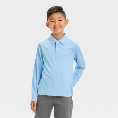 Boys long sleeve performance polo best sale