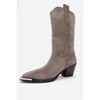 Alvi - Taupe Suede Leather Western Boot (Women) taupe suede 9 Forever & Always Shoes US - 4 of 4