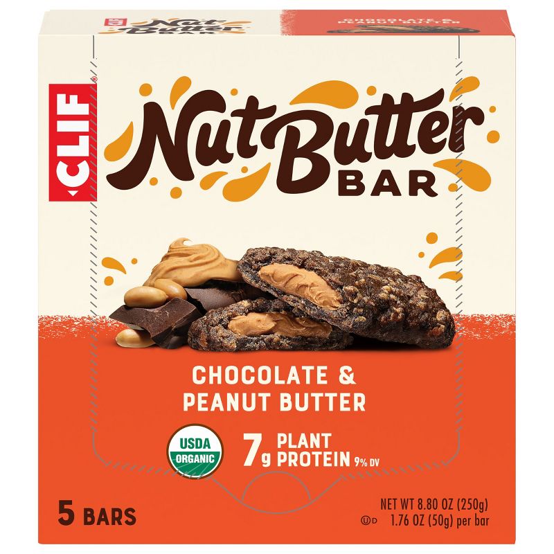 CLIF Nut Butter Bar - Chocolate Peanut Butter Energy Bars - 8.8oz/ 5ct, 1 of 15