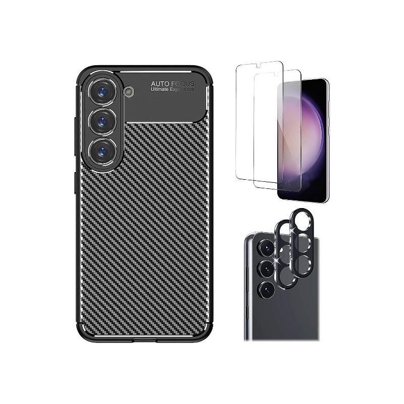 SaharaCase Samsung Galaxy S23+ Bundle Anti-Slip Series Case with Tempered Glass Screen and Camera, 1 of 9