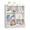 Three-Tier Kids Bookshelf and Bookcase, Toy Storage Cabinet for Storage Books and Toys, Multi Shelf with Cubby Cabinet - 4 of 4