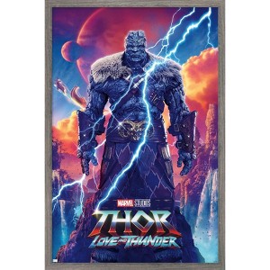 Trends International Marvel Thor: Love and Thunder - Korg One Sheet Framed Wall Poster Prints - 1 of 4