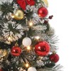 Artificial Christmas Tree With Warm White LED Lights- 3Ft Fiber Optic-Like Flocked Tree  for Home, Shops, Party and Holiday Christmas Decoration - 3 of 4